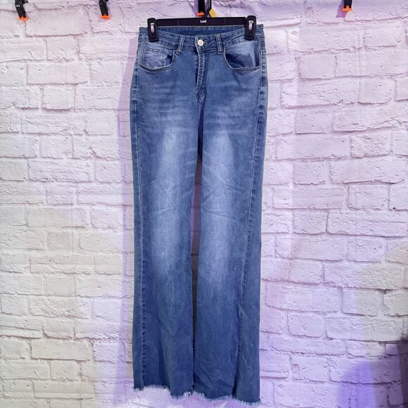 KUNMI SZ 4 Stretch Flare Blue Jeans Great Condition! - Picture 2 of 7